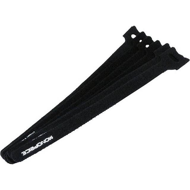 Monoprice Hook and Loop Fastening Cable Ties, 9in, 100 pcs/pack, Black