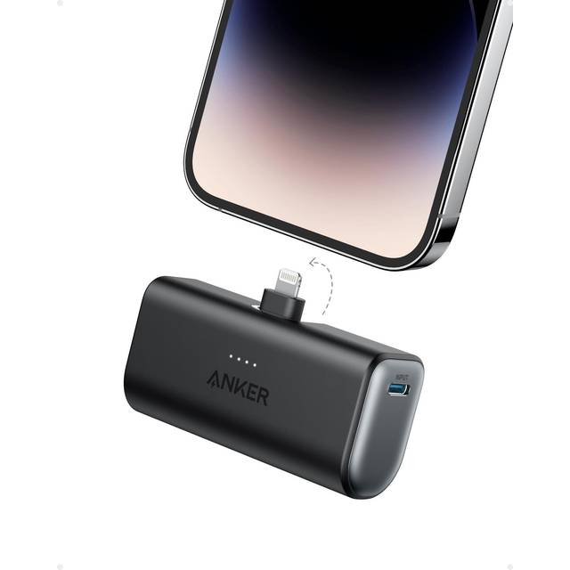 Anker Nano Power Bank (12W, Built-In Lightning Connector) Black