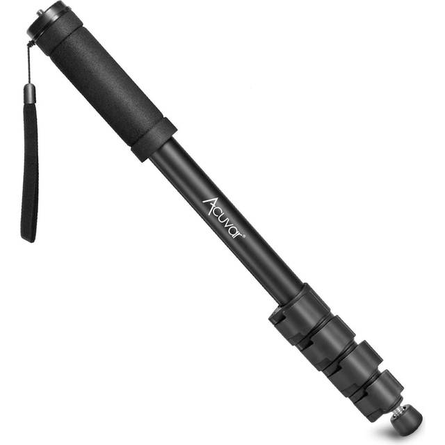 "Acuvar 62"""" Inch Monopod with Integrated Safety Strap and 4 Section Ex"