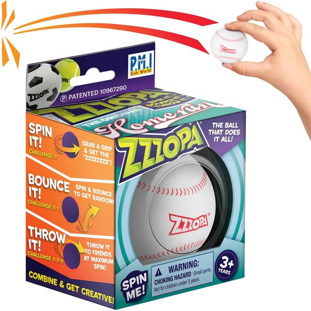 Original ZZZOPA Fidget Balls: Homerun Fidget Stress Ball from Fun Collection | Fidget Toys for Kids: Spin it  Bounce it  Throw it! | 1/20 Co