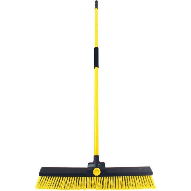 Charles bentley bulldozer yard broom sweeper heavy duty with telescopic handle