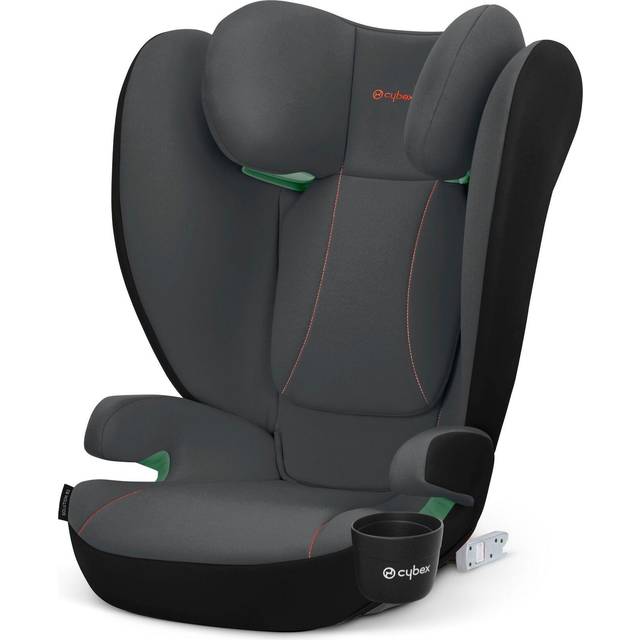 CYBEX Silver bilbarnstol Solution B2 i-Fix, Med mugghållare, För bilar med eller utan ISOFIX, Tål 15-50 kg, För barn mellan 3-12 år, Steel Grey (grå)