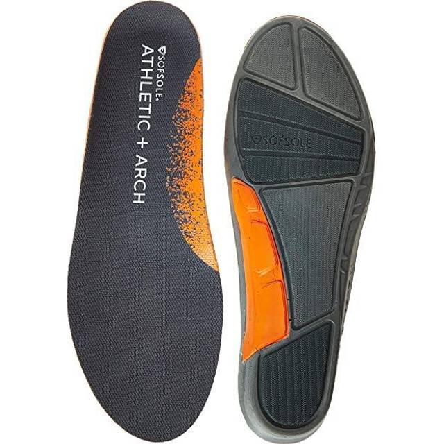 Sof Sole Men's Athletic High Arch Performance Full-Length Insole  Black  13-14