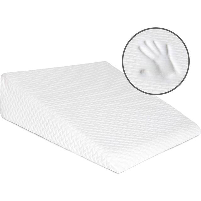 Milliard Bed Wedge Pillow with Memory Foam Top - Helps with Acid Reflux and Gerds, Reduce Neck and Back Pain, Snoring, and Respiratory Probl