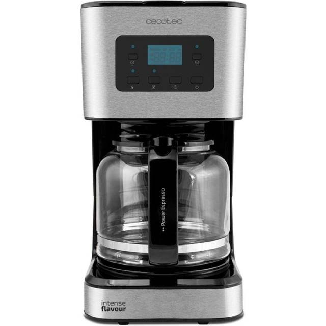 Cecotec Programmerbar droppkaffebryggare Coffee 66 Smart Plus. 980 W, kapacitet 12 koppar, ExtemAroma-teknik, autoClean-funktion, rostfritt ståldesign, LCD-skärm, 1,5 l kapacitet
