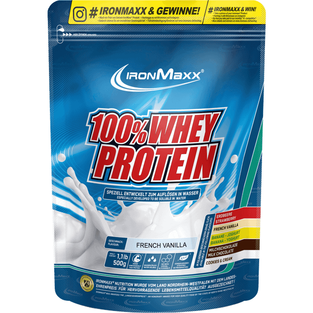 Ironmaxx - 100% Whey Protein, French Vanilla- 500 g