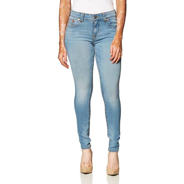 True Religion Dam Jennie Mid Rise Curvy Fit Skinny Ankel Jean, Himmel ljus, 60 SE