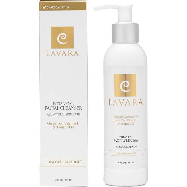 Eavara Organic Face Wash - Anti-Aging  Hydrating  Gentle Daily Cleanser for Women and Men with Coconut Oil  Aloe Vera  Activated Charcoal  and Vitamin