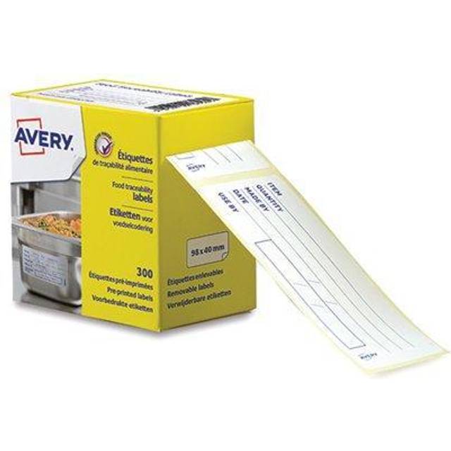 Avery Printed Food Traceability Labels 98x40mm (Pack 300) ETIHACCP.UK