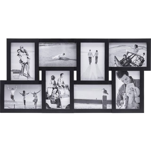 Malden International Designs Black 8 Opening 4x6 Collage Photo Frame