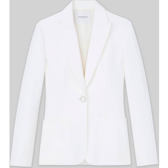 Lafayette 148 New York Front Patch Pocket Wool & Silk-Blend Jacket