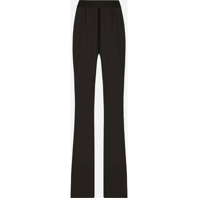 Dolce&Gabbana Silk-blend chiffon flared pants - black (UK 18)