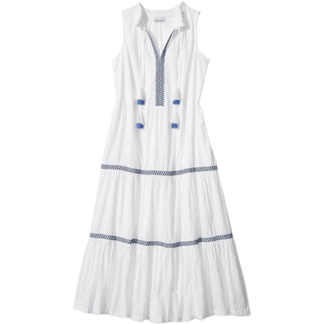 Tommy Bahama Clip Embroidered Tier Maxi Dress