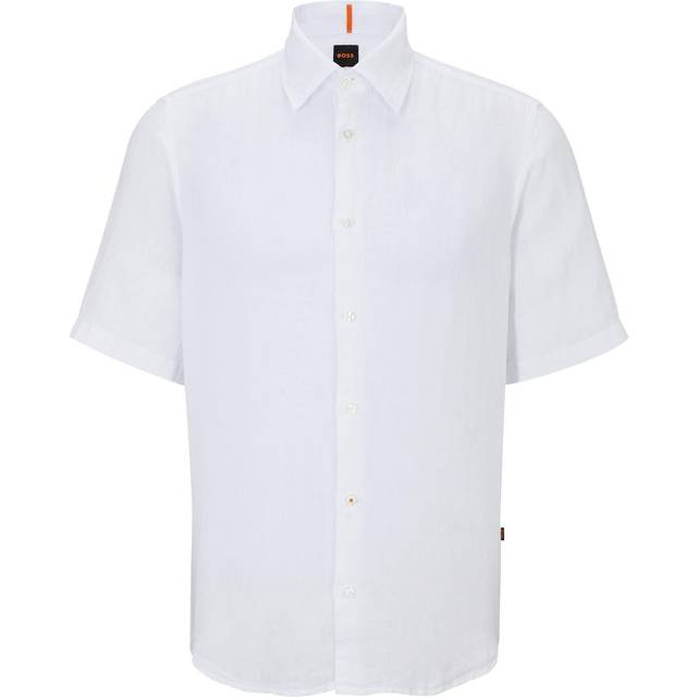 Hugo Boss Men's Rash 2 Short Sleeve Shirt - White - Size: Regular/36