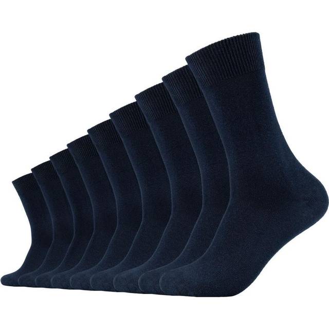 Camano Online unisex bekväma bomullsstrumpor 9 st, Blå (Navy 04), 43-46 EU