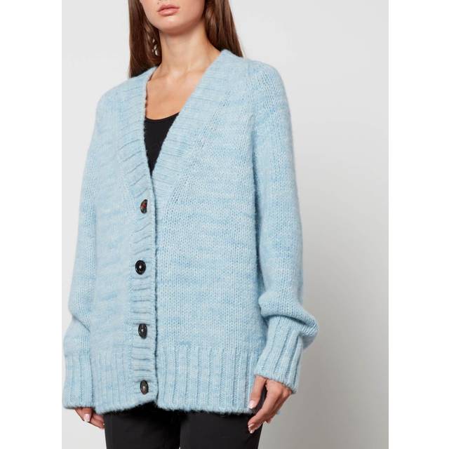 Maison Margiela, Cardigans, female, Blue, L, MultiColour Oversized Cardigan