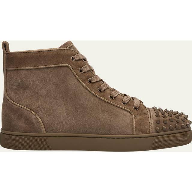 Christian Louboutin Louis Spikes suede high-top sneakers - brown (UK 12)