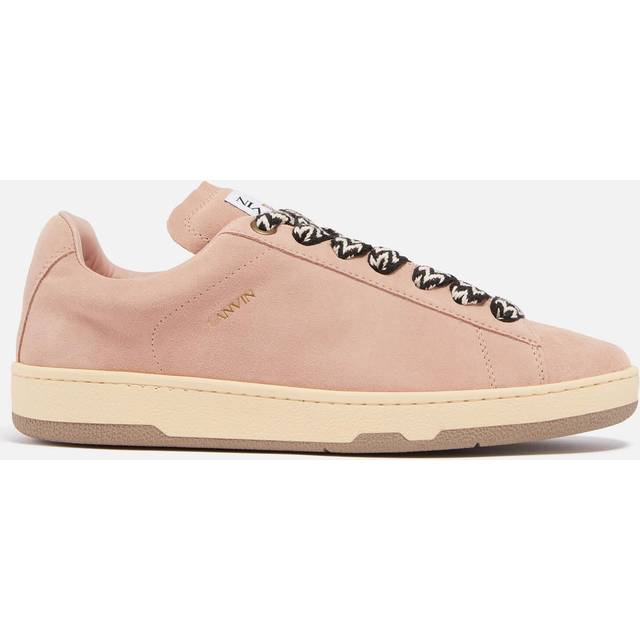Lanvin Men's Lite Curb Low Top Suede Trainers - UK 7 - Pink
