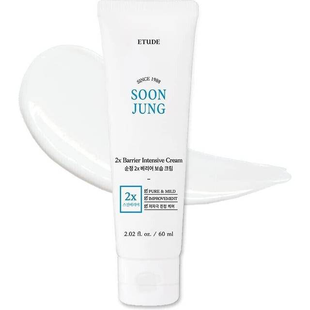 ETUDE SoonJung 2x Barrier Intensive Cream Intensivt fuktgivande kräm Återställande hudbarriär 60 ml
