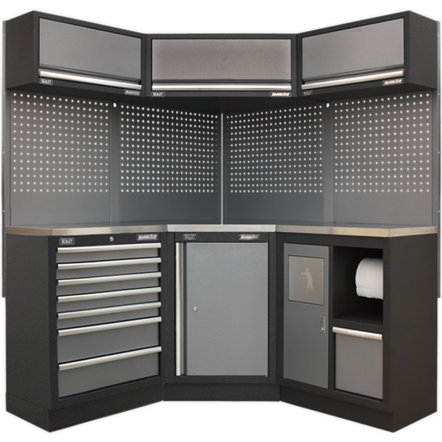 Sealey APMSSTACK08SS Superline Pro 1.6m Storage System - Stainless Worktop