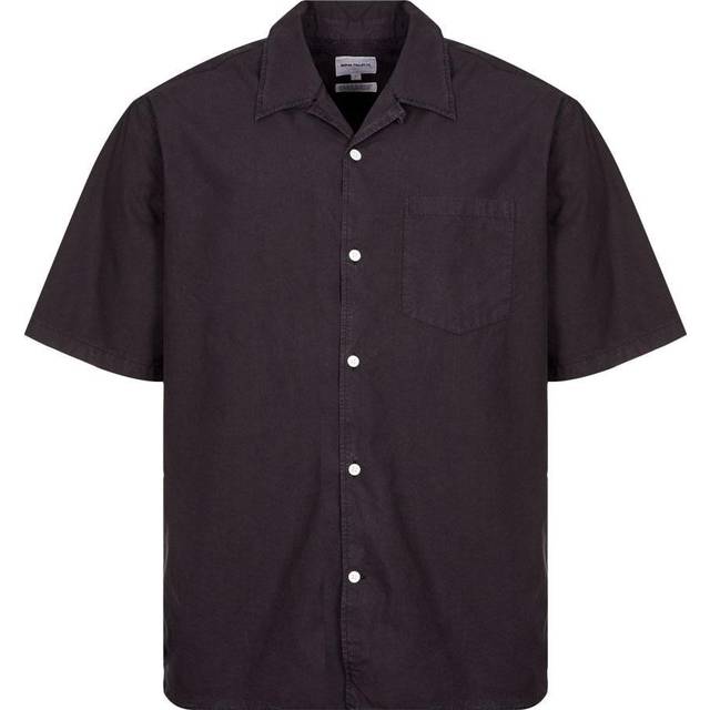 Norse Projects Mens Dark Navy Carsten Tencel Shirt - Large