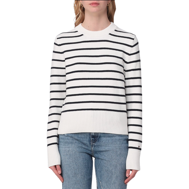 Tommy Hilfiger - Tröja 1985 Co Jrsy Stitch Swt - Blå