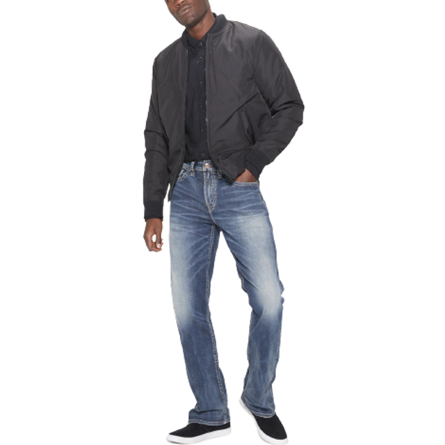 Silver Jeans Co. Men's Craig Classic Fit Bootcut Jeans  Medium Vintage Indigo  32W x 34L
