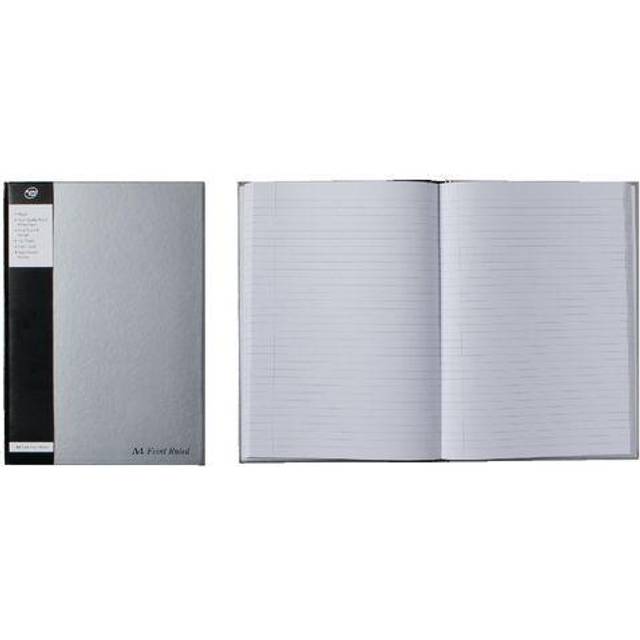 Pukka Pad Notebook Silver A4 Ruled Casebound Cardboard Hardback Silver 192 Pages 96 Sheets