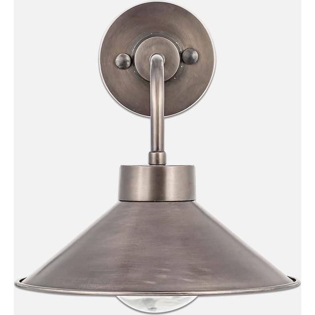 Nkuku Galago Bathroom Wall Lamp Antique Bronze outdoor vintage classic modern contemporary affixed cone metal glass retro utility industrial glass - ANT/BRNZ