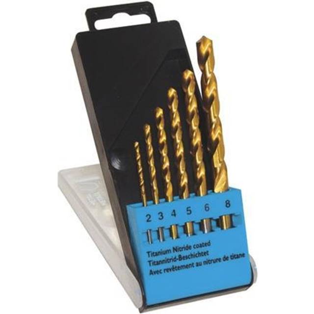 CK Tools T3293 Titanium Nitride Coated Drills Size 2-8mm Set Of 6