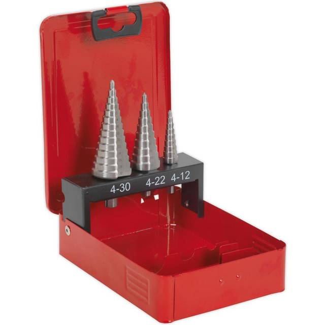 Sealey 3 Piece M2 HSS Step Drill Bit Set