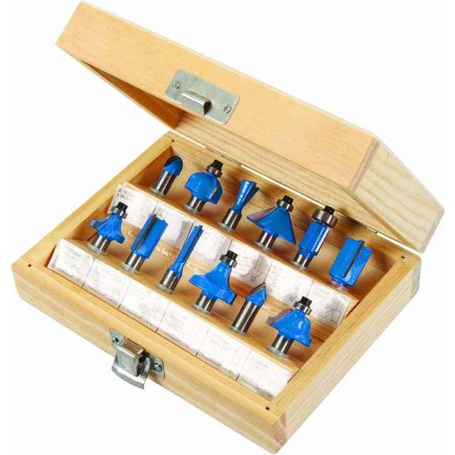 Silverline 8mm TCT Router Bit Set 12 Piece 8mm