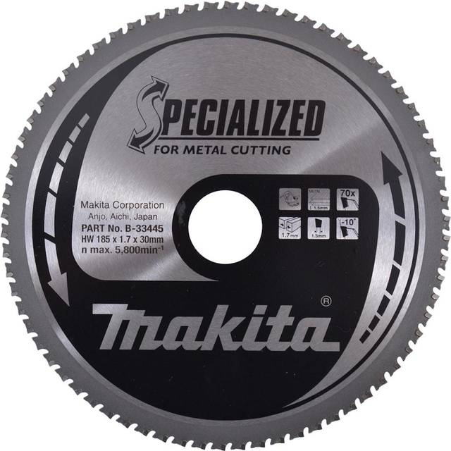 Makita SPECIALIZED Circular Saw Blade for Mild Steel Cutting 185mm 70T 30mm