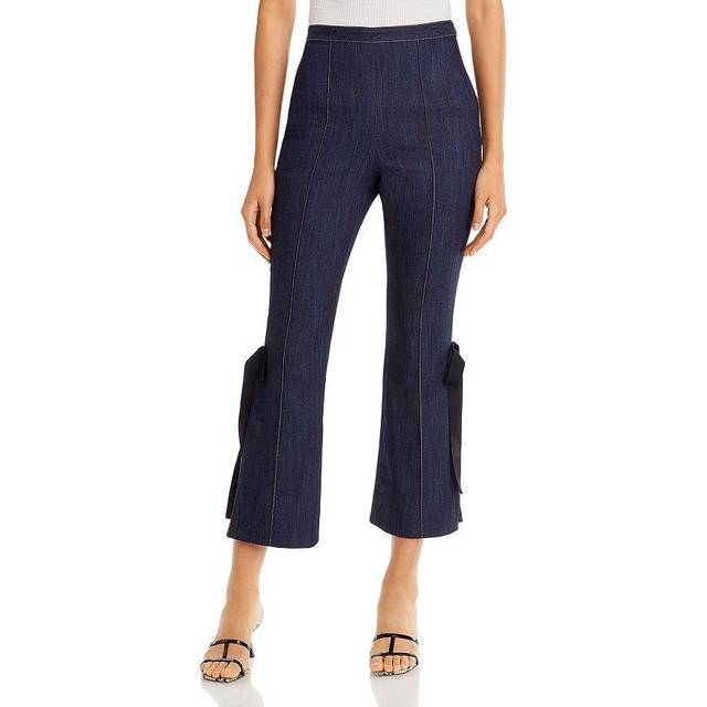 Lou Side-Split Denim Pants - INDIGO - 0