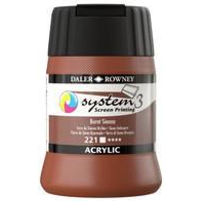Daler Rowney System 3 Screen Printing Acrylic 250ml Burnt Sienna