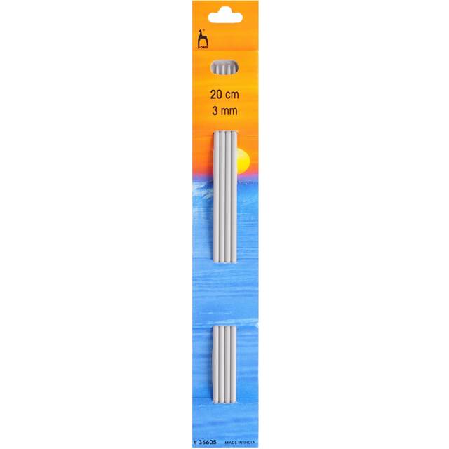 Pony Classic 20cm Double-Point Knitting Needles - Set of Four - 3.00mm (P36605)