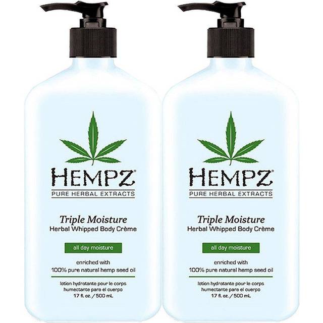 2 BOTTLES OF Hempz Herbal Moisturizer Triple Moisture 17 oz NEW 2014