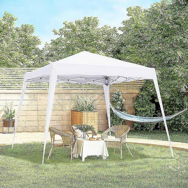 Outsunny Garden Pop up Gazebo Tent Party Water-resistant 2.5 x 2.5M White | TJ Hughes