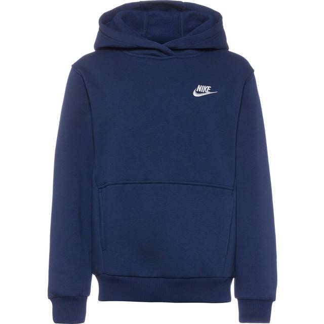 Nike Sportswear Club Fleece Older Kids' Pullover Hoodie - Blue - Cotton/Polyester - XS
