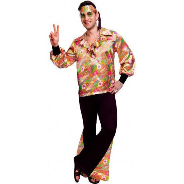 Amscan 9905144 – herr 1960-tals Groovy Guy Hippy maskeraddräkt storlek: X-Large