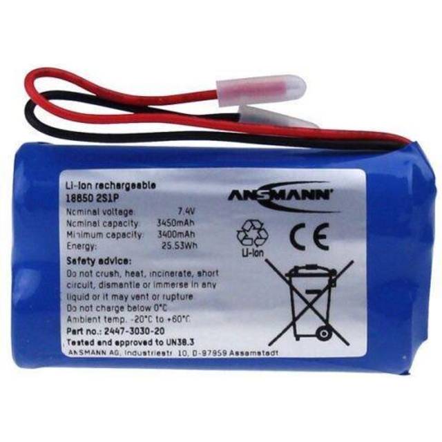 Ansmann 2447-3030-20 Li-Ion Battery Pack 7.27V / 3500mAh with PTC