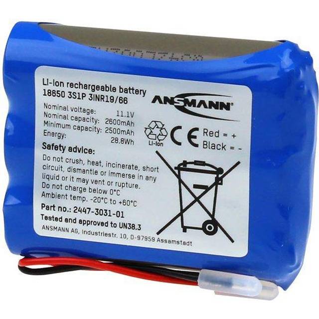 Ansmann battery pack li-ion 3s1p 10.8v 2600mah 145g 2447-3031-02