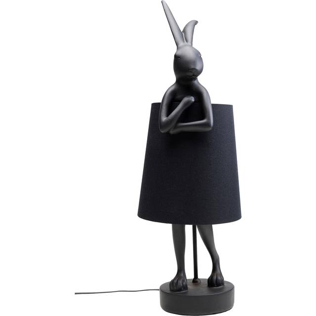 Kare Design bord djur kanin, kanin, svart, linneskugga, bord, säng, inredning, sovrum, vardagsrum, kontor, 68 x 23 x 26 cm, glödlampa ingår inte