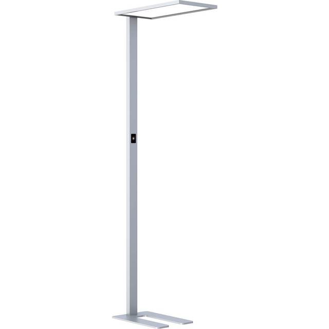 Prios LED-golvlampa till kontor Taronis, silver, 195 cm, dimbar