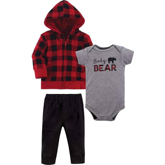 Little Treasure Unisex Baby Hoodie  Bodysuit or Tee Top  and Pant Set  Baby Bear  6-9 Months