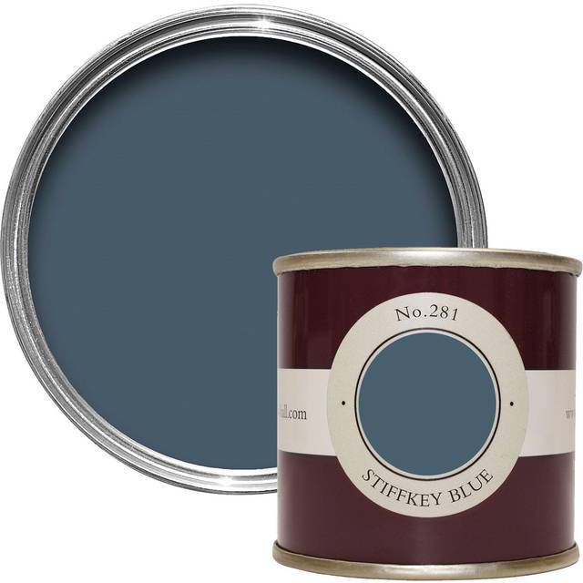 Farrow and Ball Estate Emulsion, Stiffkey Blue No. 281 2.5L, Estate Emulsion Paint , Paints, Wall and Ceiling Paints