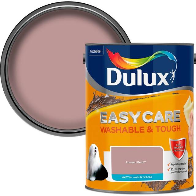 Dulux Easycare Washable & Tough Matt Emulsion Paint - Pressed Petal - 5L - Pinks