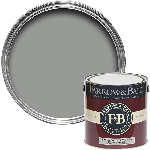 Farrow & Ball Manor House Gray 2.5 L Estate Eggshell No. 265