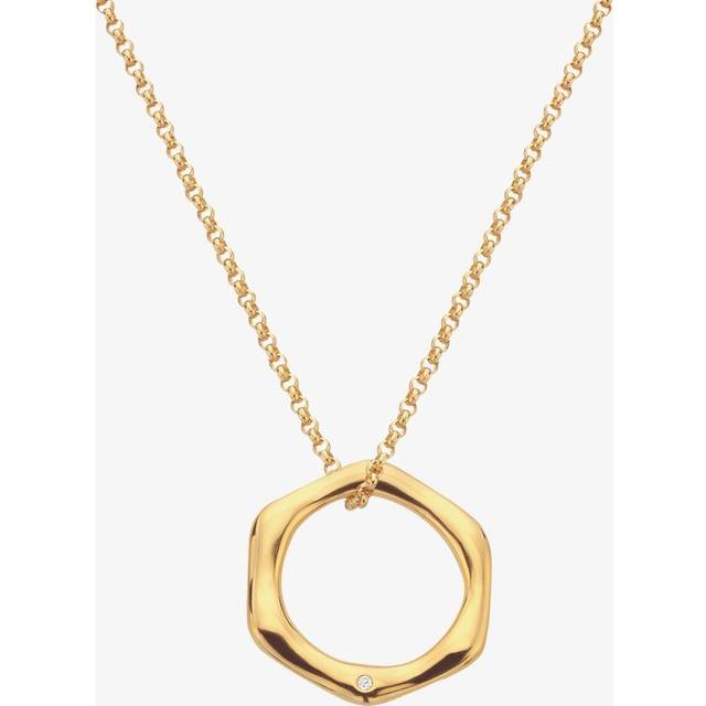 Hot Diamonds X Jac Jossa Fluid Open Necklace DP904 - Gold