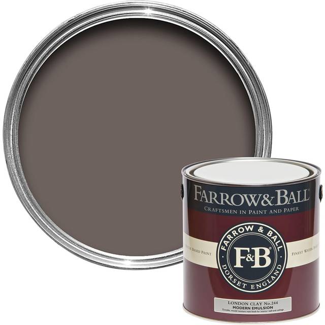 Farrow & Ball Modern Emulsion Archivton - 2,5l - London Clay 244 - brown